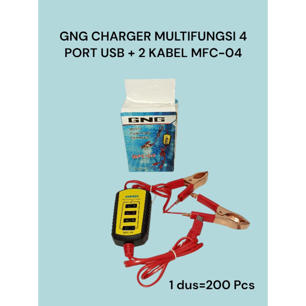 GNG CHARGER MULTIFUNGSI 4 PORT USB+2 KABEL MFC-04