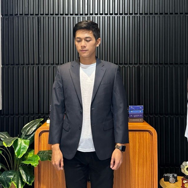 HOT MADILOG - BLAZER pria deep blue navy polos