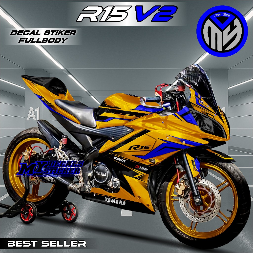Decal R15 - Stiker Fullbody R15 V2 Motif Racing 2025 / Sticker Motor R15v2 Full Body Modifikasi R15