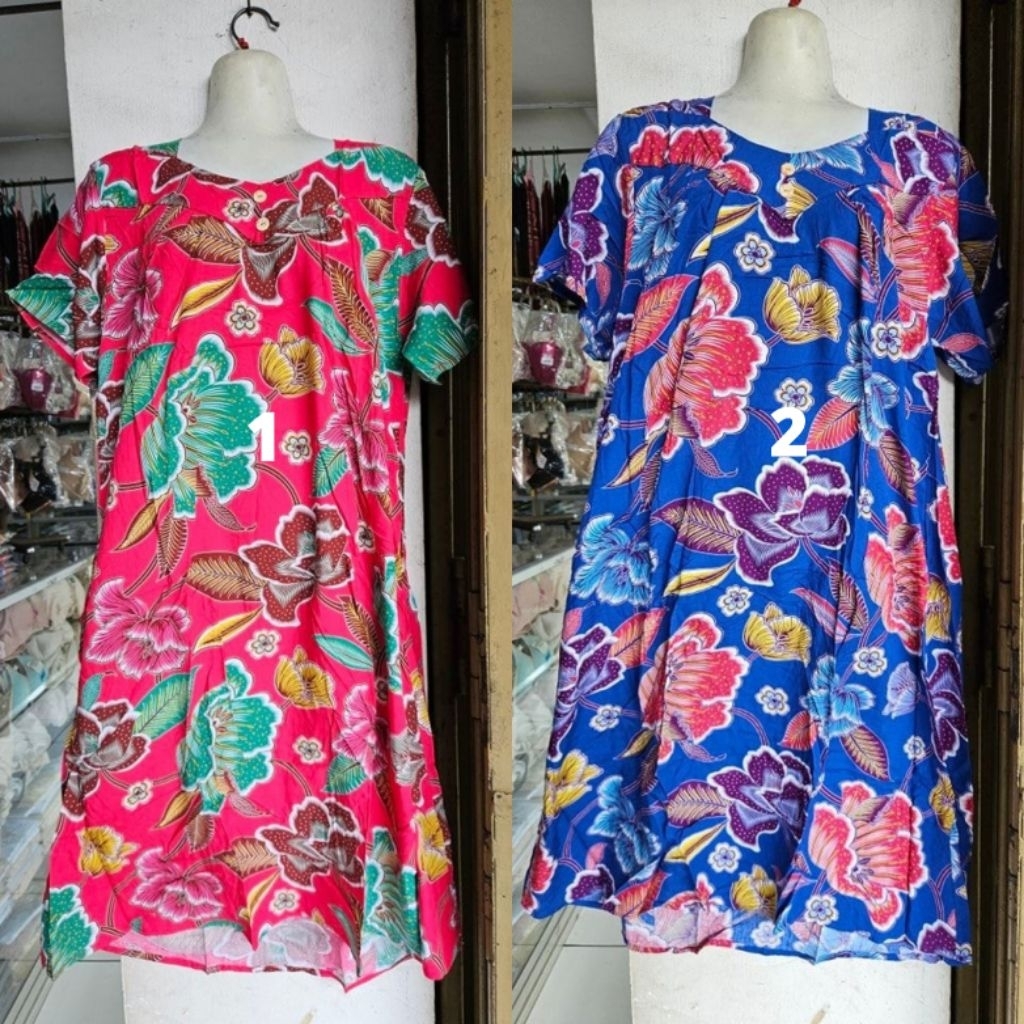 Daster Batik Kencana Ungu Label Biru 41