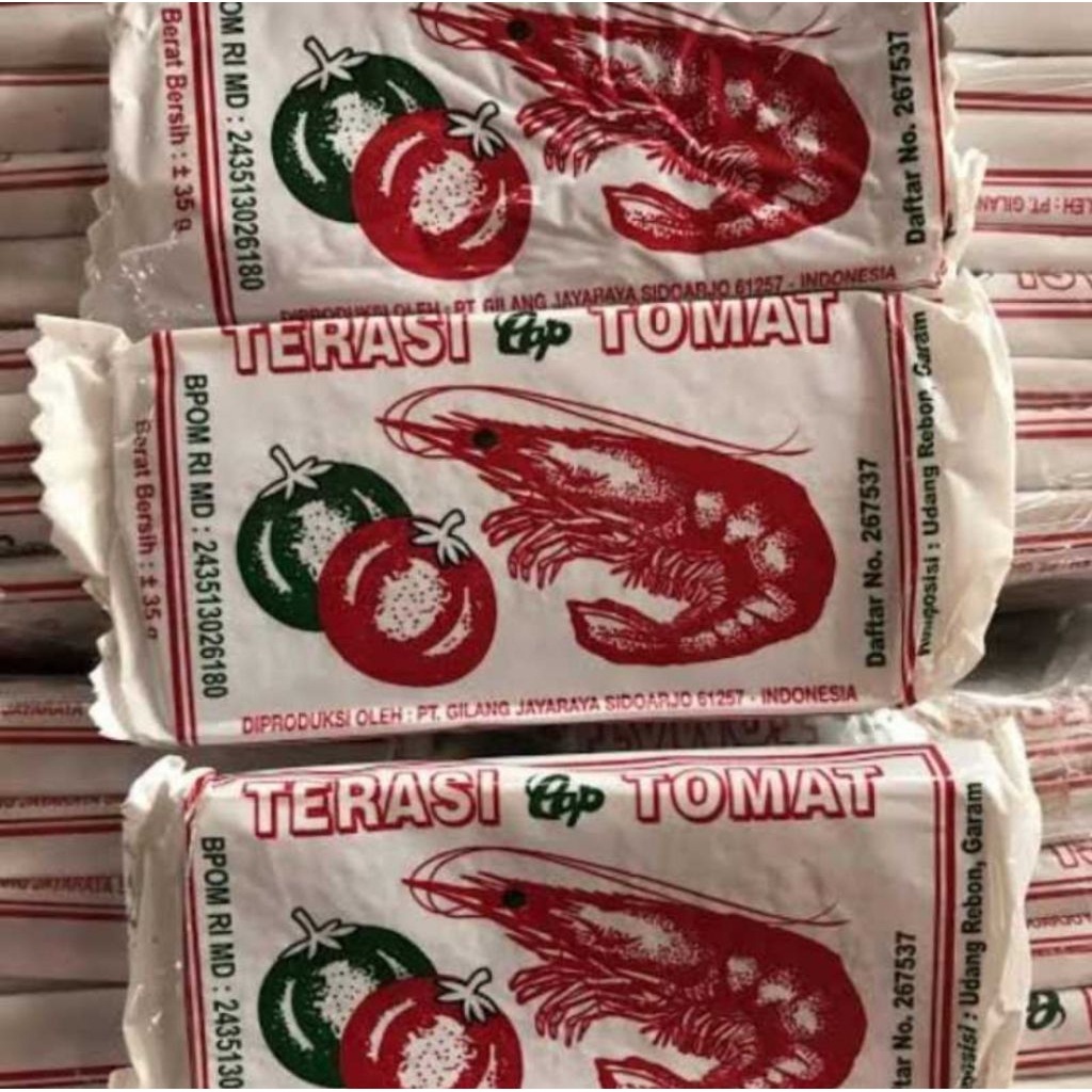 

terasi cap tomat per pack isi 10 pcs