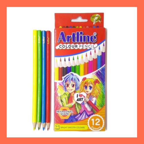 

ARTLINE Pensil 12 warna panjang Hexagonal Shape ECP-A-12S