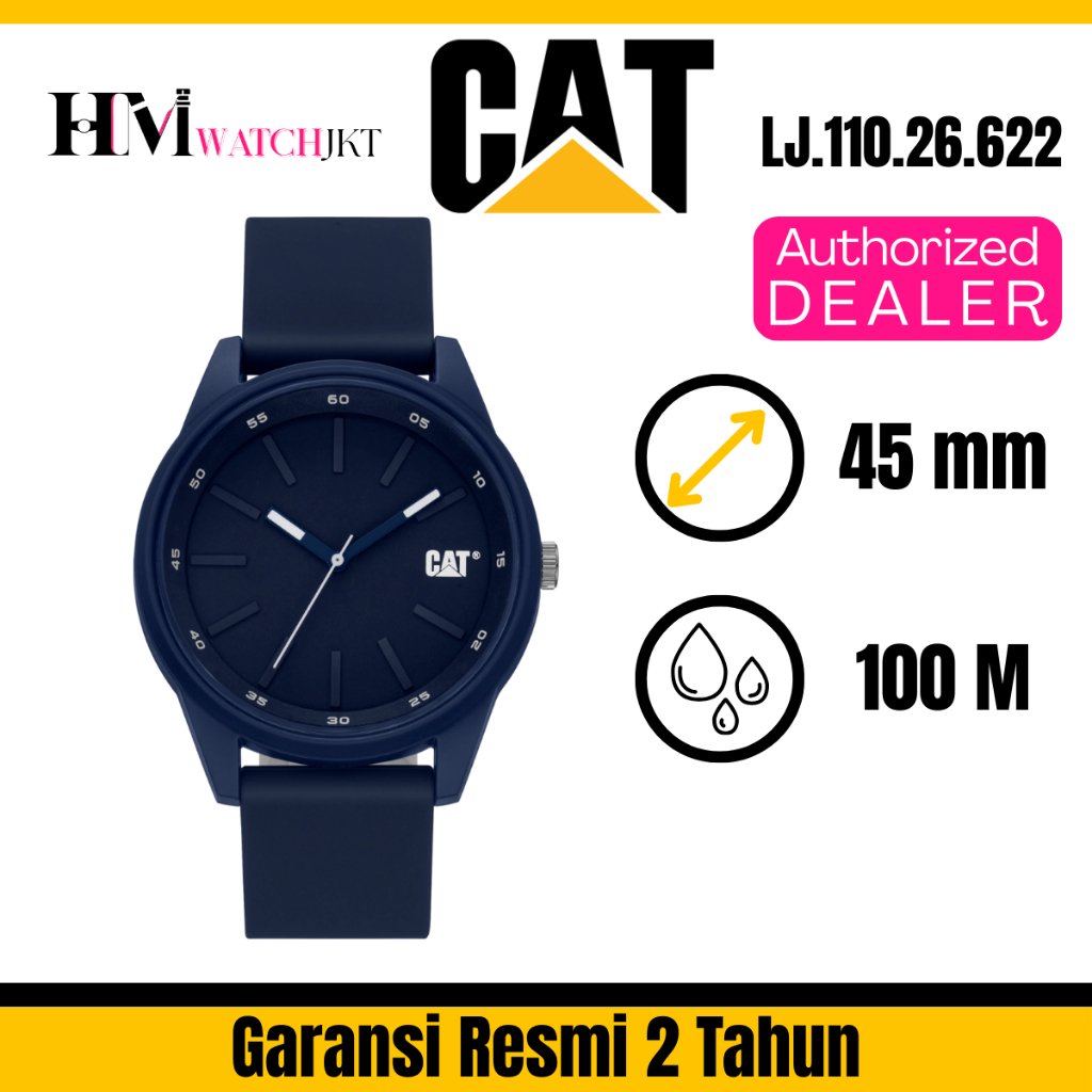 CATERPILLAR Insignia LJ.110.26.622 Jam Tangan Pria Original Analog Quartz Tide Recycled Plastic Sili