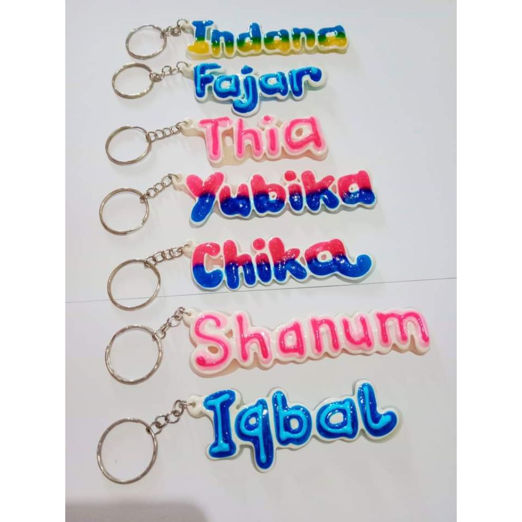 Gantungan kunci custom nama / ganci unik /gantungan nama/ nama unik / kado simpel
