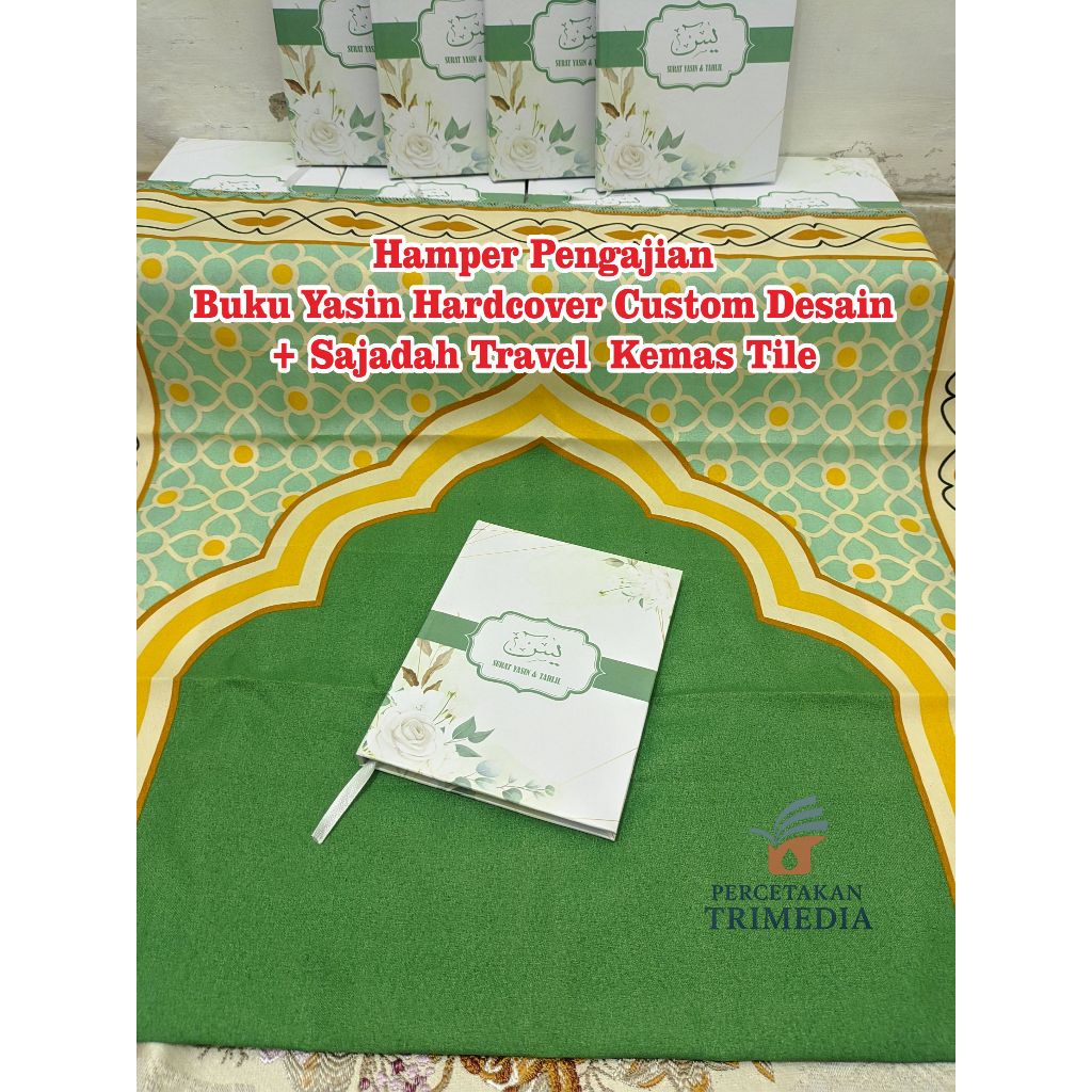 Buku yasin dan tahlil hardcover / Souvenir pengajian / isi buku 128 halaman Art papet paket Sajadah 