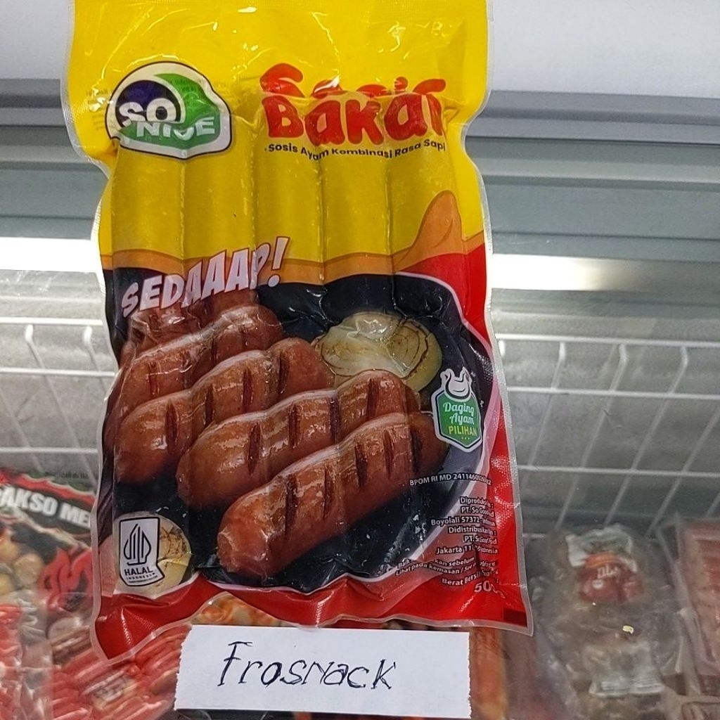 

So Nice Sosis Bakar Sedaaap 500gr isi 10 sonice rasa Ayam kombinasi Sapi
