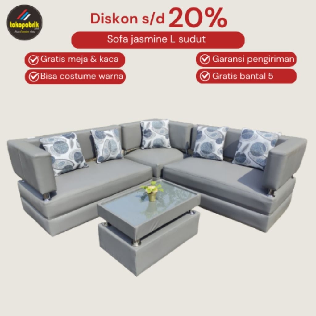 Sofa jasmine L sofa jasmine 221 sofa jasmine oscar sofa jasmine bludru sofa tamu sofa minimalis sofa