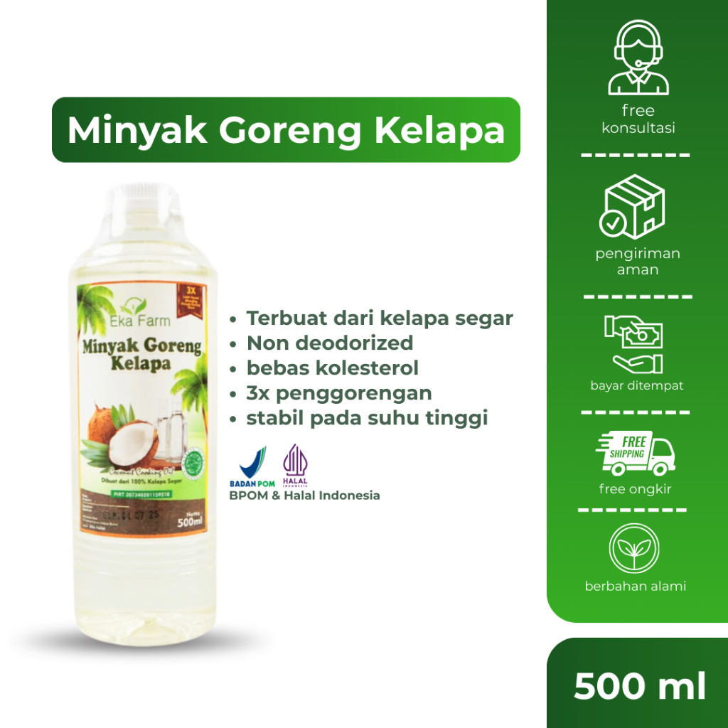 

Minyak Goreng 500 ml Kelapa Murni Lebih Sehat Aman Untuk Diabetesi