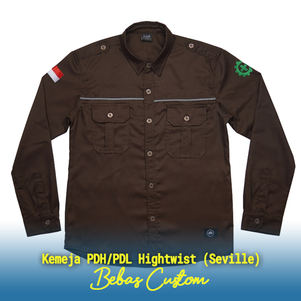 Kemeja PDH/PDL Hightwist (Seville) Bordir Custom, Kemeja PDH/PDL Hightwist (Seville) Bordir Design C