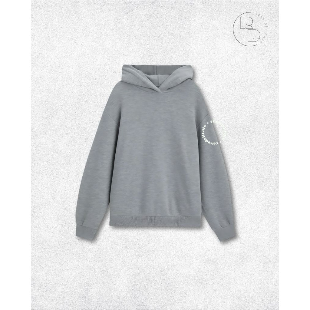 OYSHO Hoodie Wanita Size S | Hoodie Abu- Abu Kasual dengan Desain Minimalis