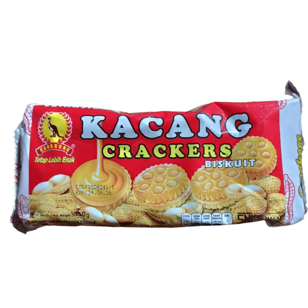 

Biskuit Kacang Crackers Merk Kangguru 150gr Selai Kacang