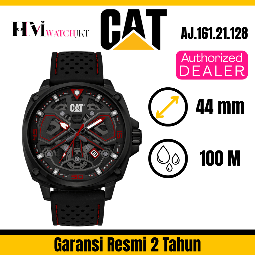 CATERPILLAR Tokyo AJ.161.21.128 Jam Tangan Pria Original Analog Quartz Stainless Steel Silicone Anti
