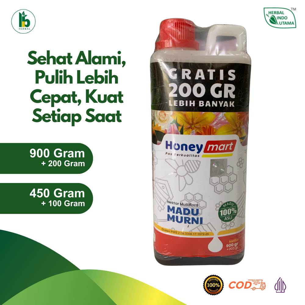 

Madu Asli Honey Mart 100% – Premium Quality 900g Free 200g / 450g Free 100g - Jaga kesehatan Jantung dan daya tahan tubuh