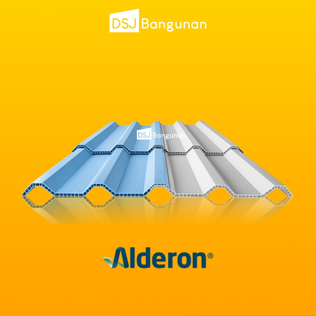 Alderon 830 Twinwall Double Layer Atap Rumah Anti Panas UPVC Berongga 10mm Atap Kanopi