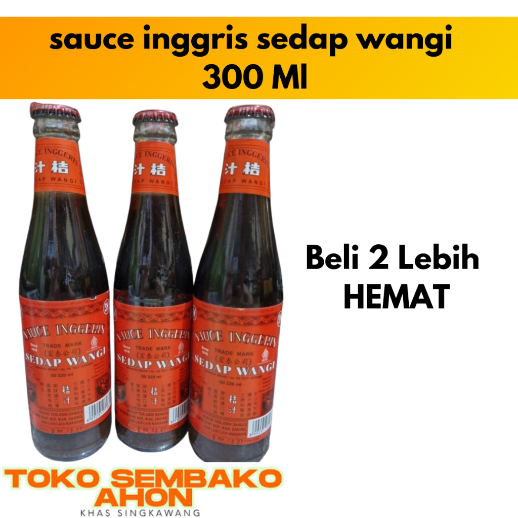 

sauce inggris sedap wangi / saus inggris 300ml / inggirs sedap wangi / saus inggris untuk masakan chinese / sauce inggris halal / sauce inggris non halal