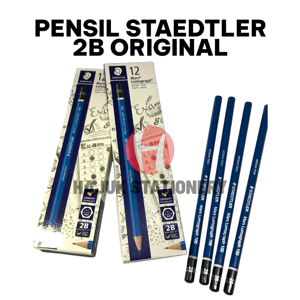 

(1PACK ISI=12) PENSIL 2B STAEDTLER ORIGINAL ASLI