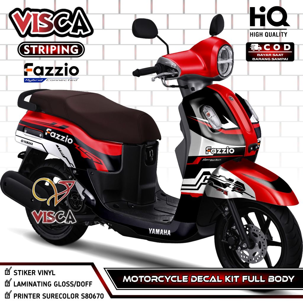 Decal Fazzio Full Body - Stiker Fazzio Variasi Full Body - Striping Fazzio Variasi Keren - Decal Hol