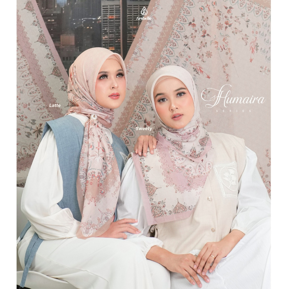 Arabelle SCarf Official Humaira Scarf Series Hijab Segiempat Motif