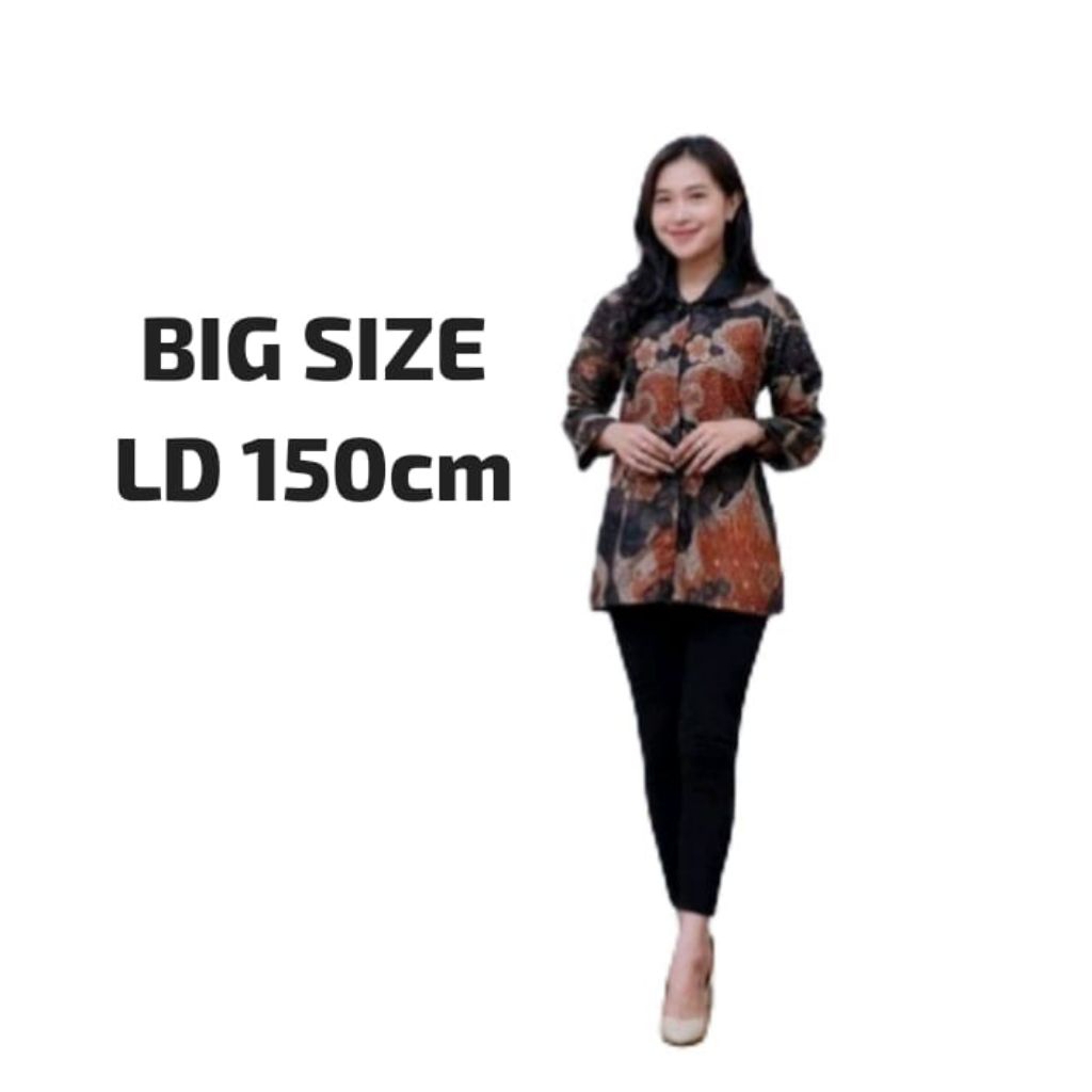 atasan batik wanita jumbo blouse batik jumbo wanita