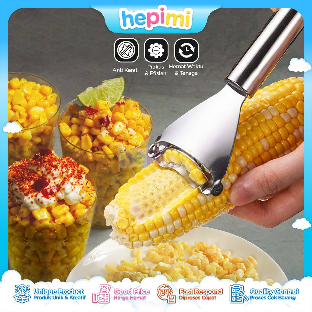 ALAT PENGUPAS BIJI JAGUNG STAINLESS STEEL Corn Stripper Peeler Blade Cutter - HM