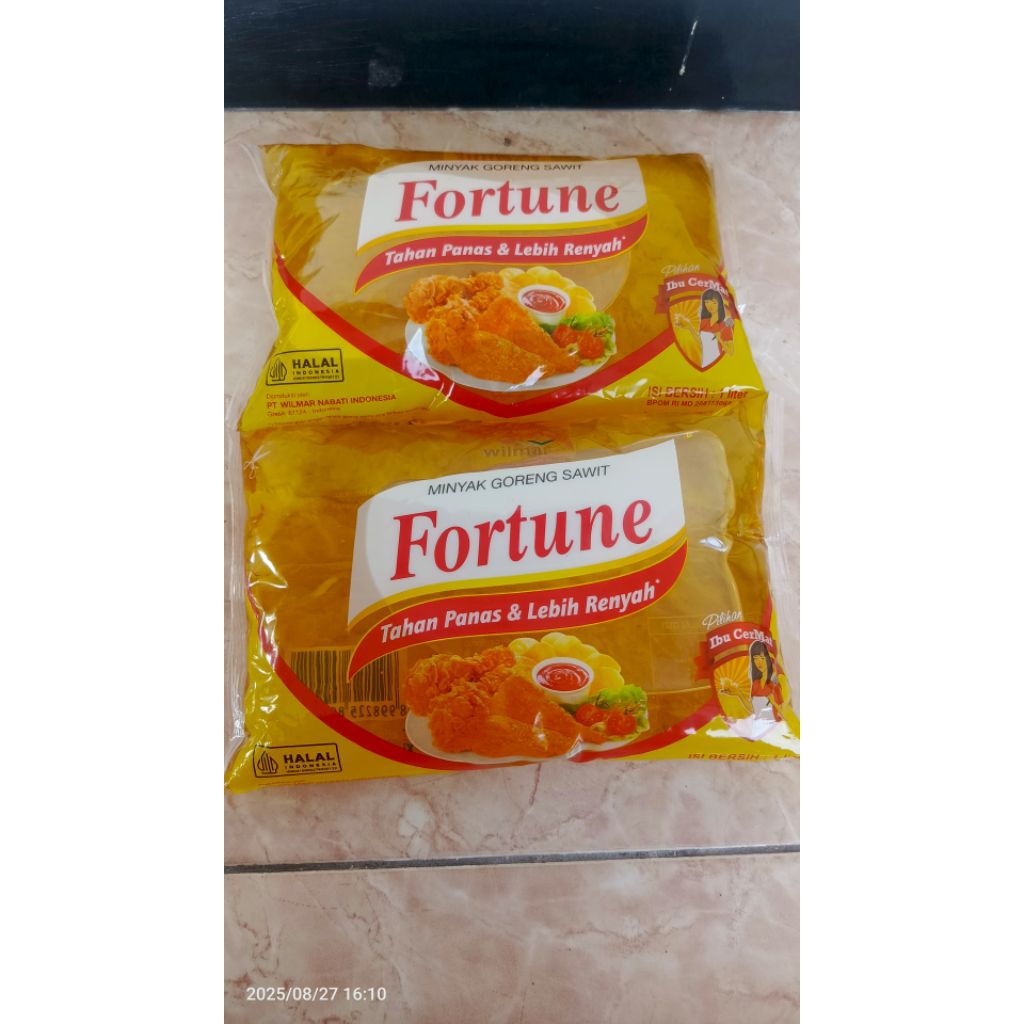 

(2 PCS) MINYAK FORTUNE BANTAL 1LITER X 2PCS PROMO JATIM MURAH