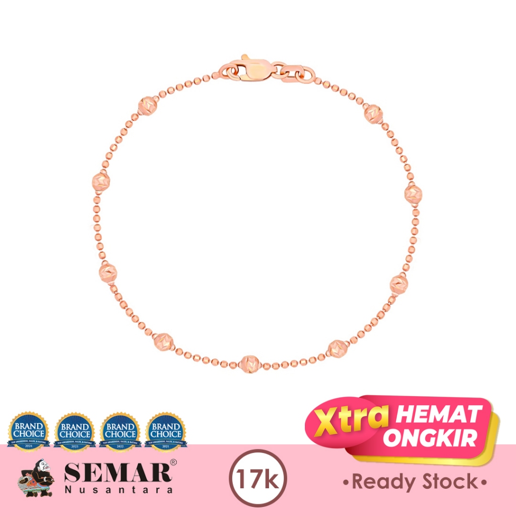 Gelang Emas Jedar Mrican Rose Gold 17K Semar Nusantara