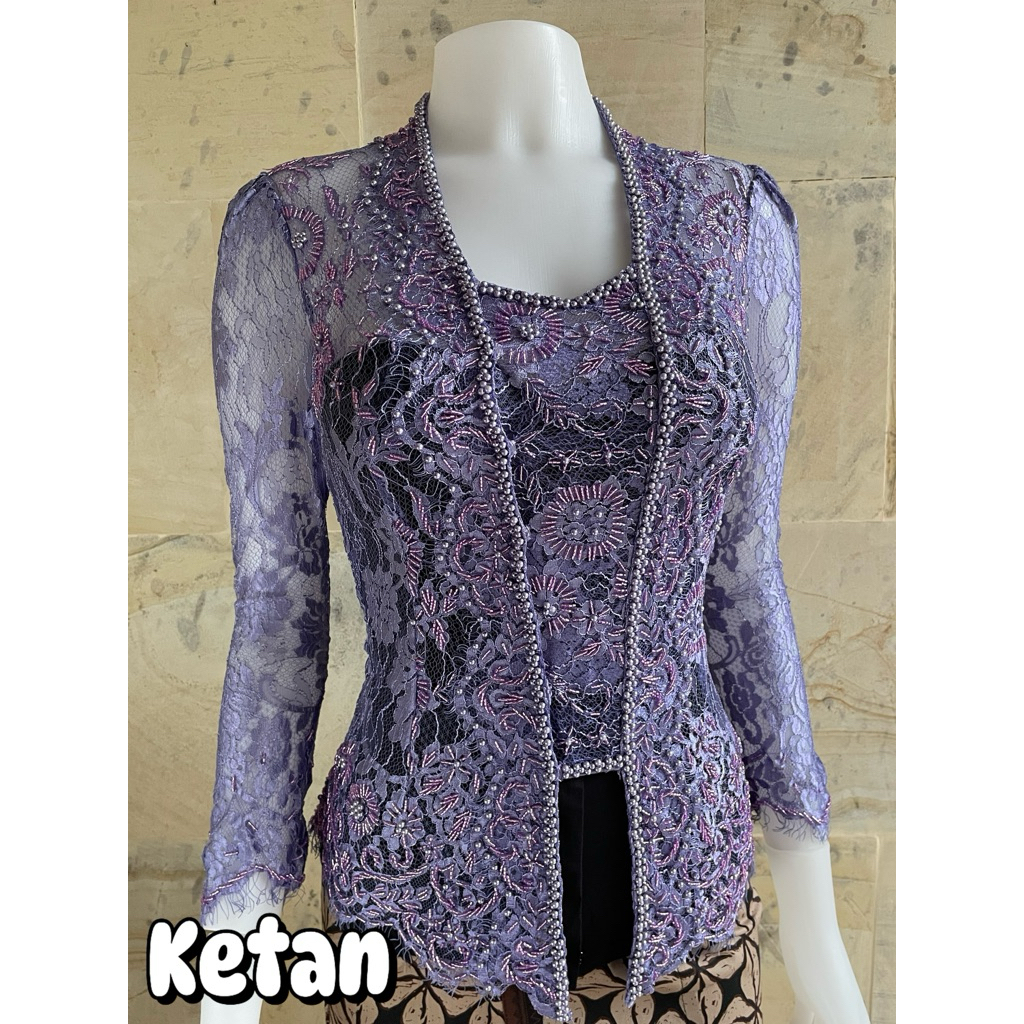 Kebaya Brokat Metalik Payet Mix Mutiara