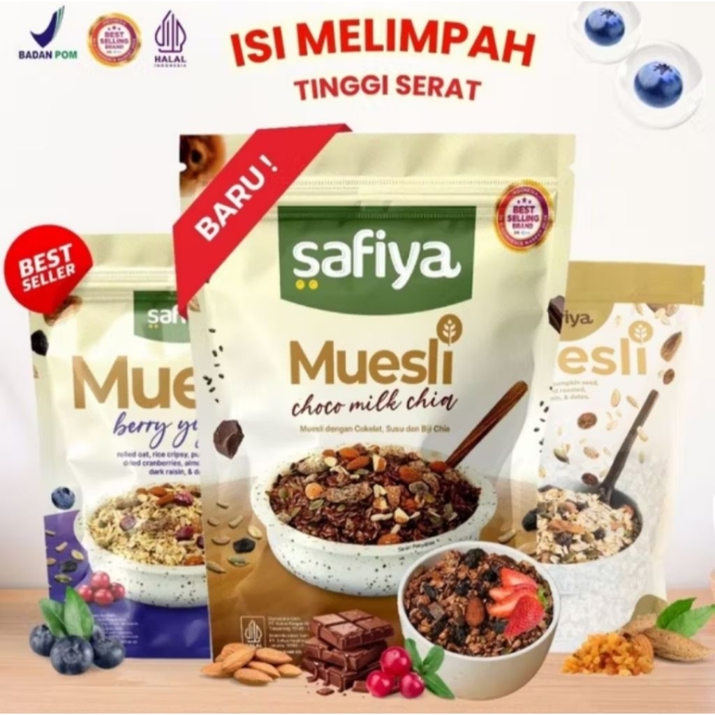 

MUESLI SAFIYA 1KG || MUESLI OATMEAL DRIED FRUIT ALMOND METE || SEREAL DIET SEHAT BY SAFIYA