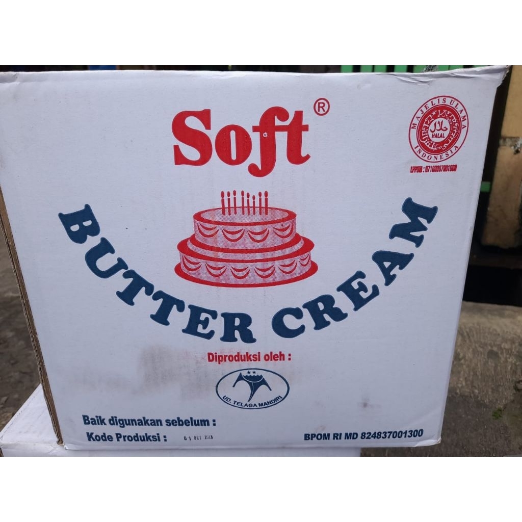 

(BARANG READY) Butter cream/butter krim merk soft premium 1 dus/10kg