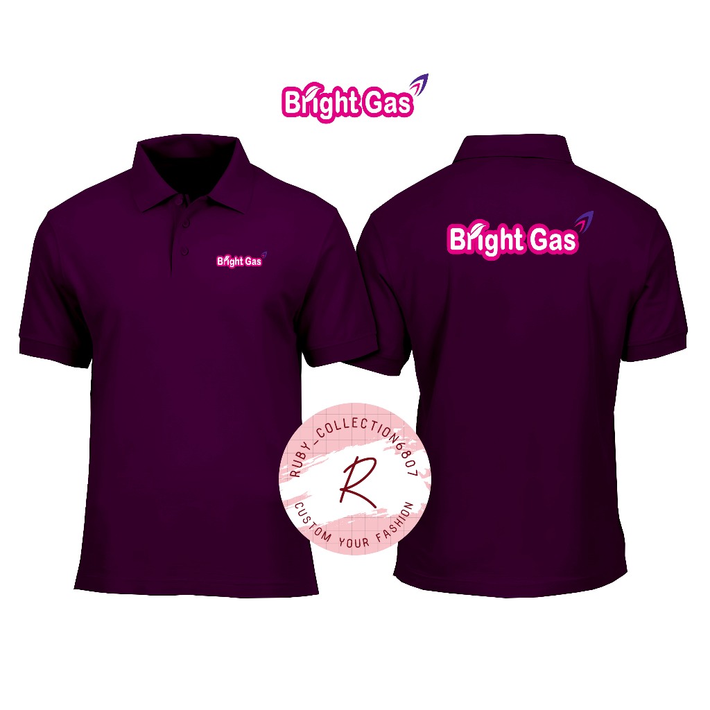KAOS MODEL POLO KERAH Bright Gas -polo shirt bright gas