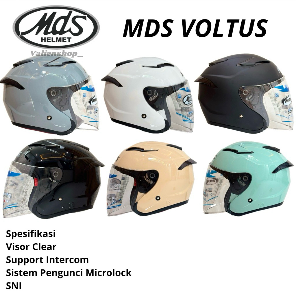 MDS VOLTUS ORIGINAL HELM HALF FACE ORI SNI