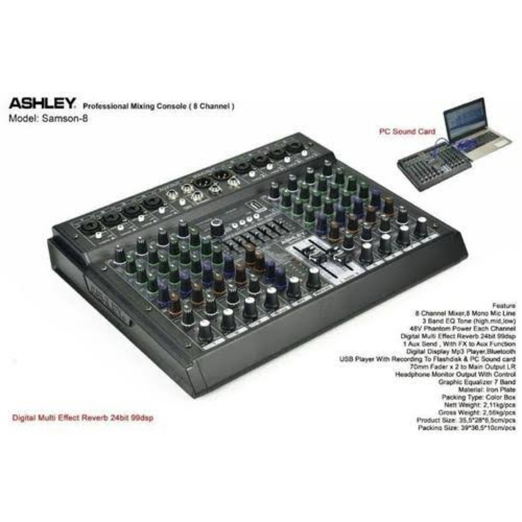 Mixer Ashley samson 8 / mixer 8 chanel termurah