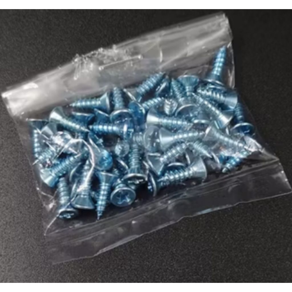 rz0036 mur baut sekrup bolt flat head kepala rata M3 3mm untuk black box kotak hitam kosong untuk pr