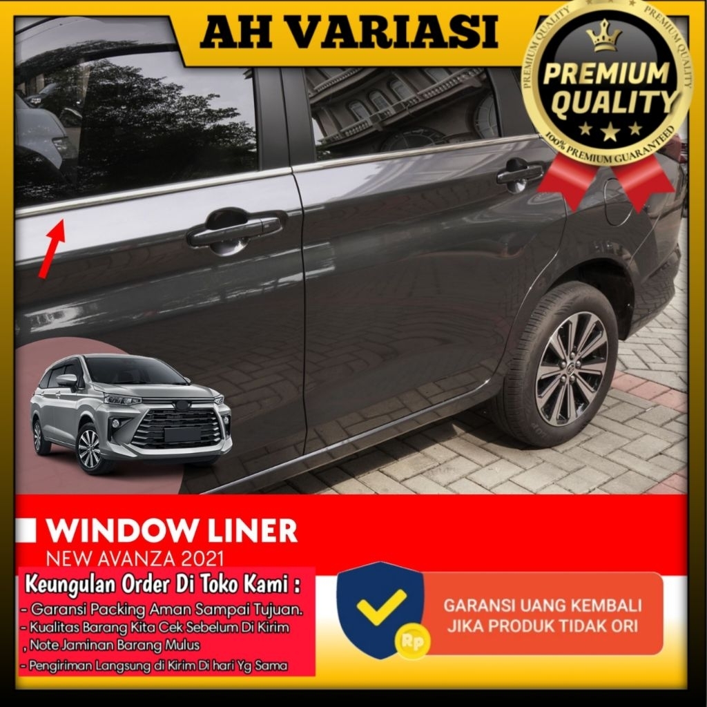 All New Xenia 2022-2025 - Window Linner List Kaca Samping Stainlest Chrome All New Xenia 2022-2025 O