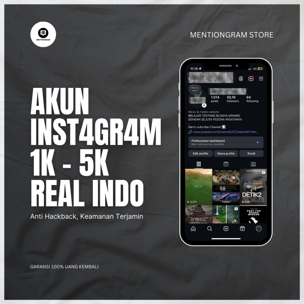 AKUN INST4GR4M 1K - 5K REAL INDO