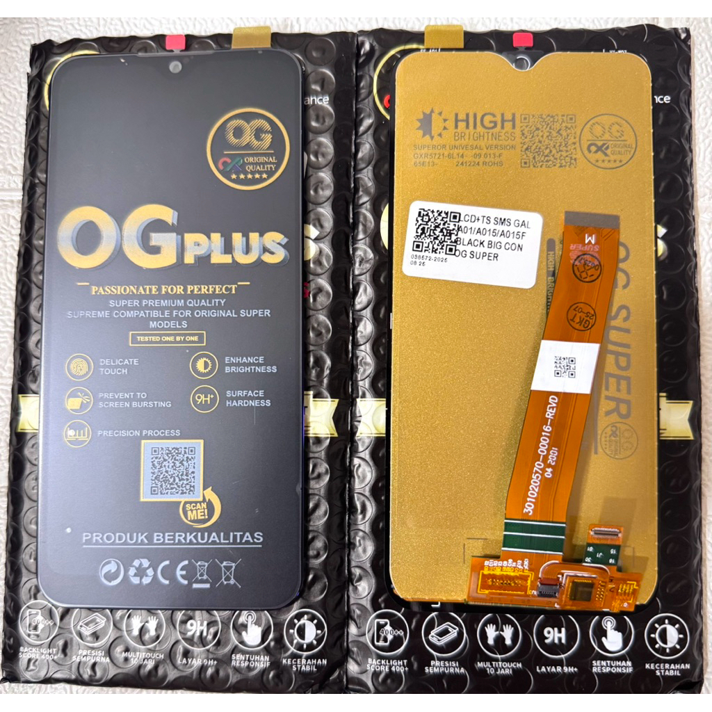 LCD TOUCHSCREEN SAMSUNG A01 BIG CON- A01 - A015 - A015F BLACK BIG CON