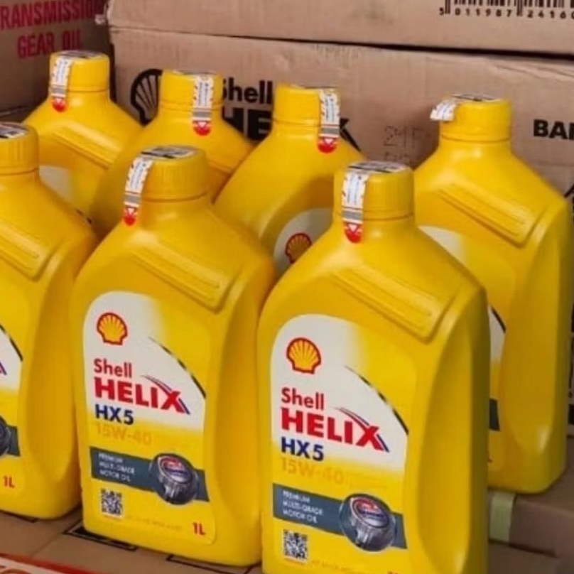(1dus isi 12 botol) Oli Shell Helix HX5 1 liter.Shell Helix 1 dus 12 botol