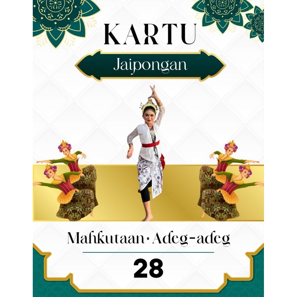 kartu belajar jaipongan seminggu bisa jaipong