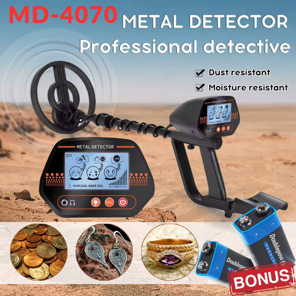 GO Tricorpower MD-4070 Metal Detektor Emas Dalam Tanah Anti Air Tercanggih