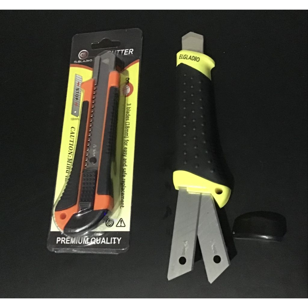 

Pisau Cutter Elgadio Gagang Karet isi 3
