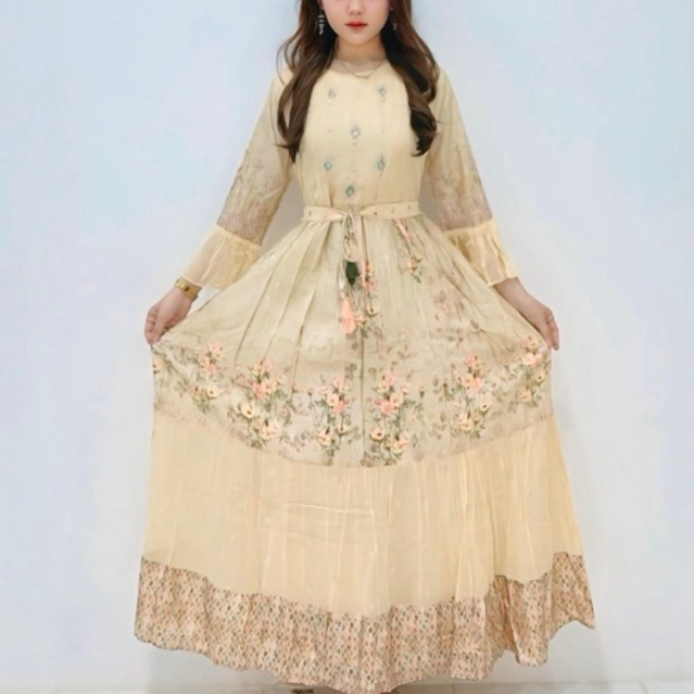 Dres wanita model india modern bahan adem