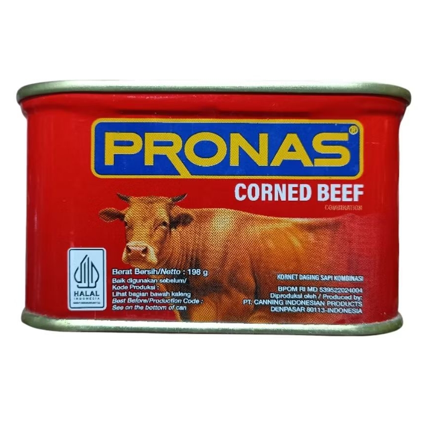 

Kornet Sapi Pronas 198gr Cornet Beef Kaleng