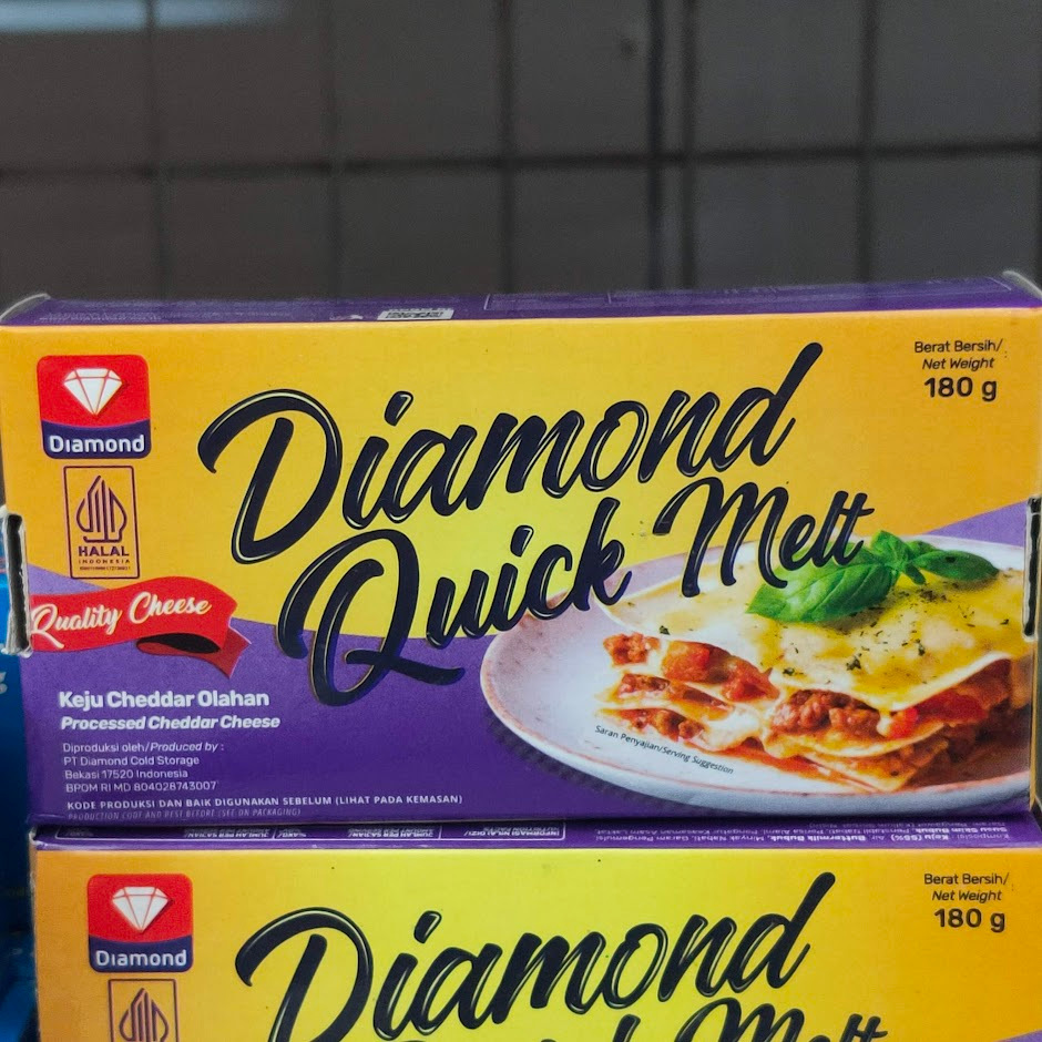 

Keju Cheddar Quick Melt DIAMOND 180gr