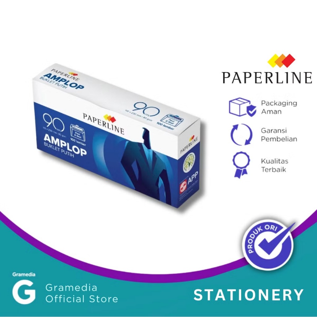 

Gramedia Karawaci - Amplop Putih Polos Paperline Envelope 90 Pps