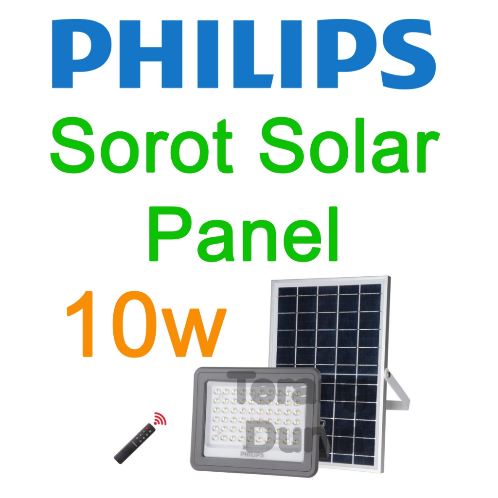 Lampu Philips BVC080 10w Lampu Sorot Philips Solar Panel BVC080 10w Lampu Sorot Solar 10w Philips La