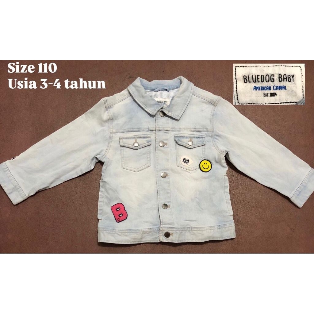 Outerwear Jeans BLUEDOG BABY Anak Perempuan Usia 3-4 Tahun Size 110 PL - Luaran Anak Cewek Denim Ker