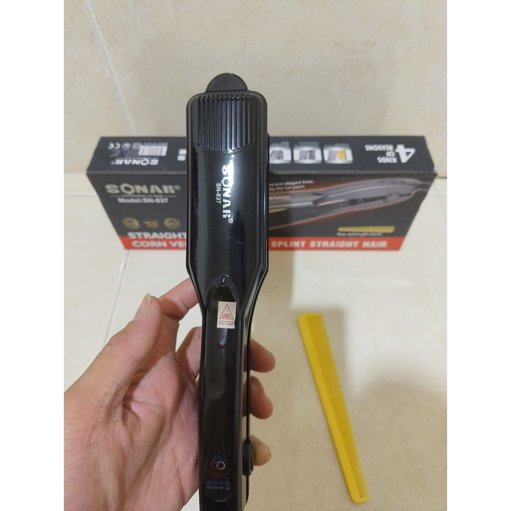 SN-837 Catokan Rambut SONAR Catok 2In Plat Lurus Free Sisir / Catok Pelurus Rambut Straightener
