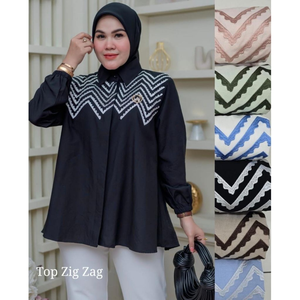 Winody Atasan Top Zigzag/ Blouse Winody