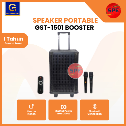 Portable Speaker G-Power Ukuran 15 Inchi Type: GST-1501 BOOSTER