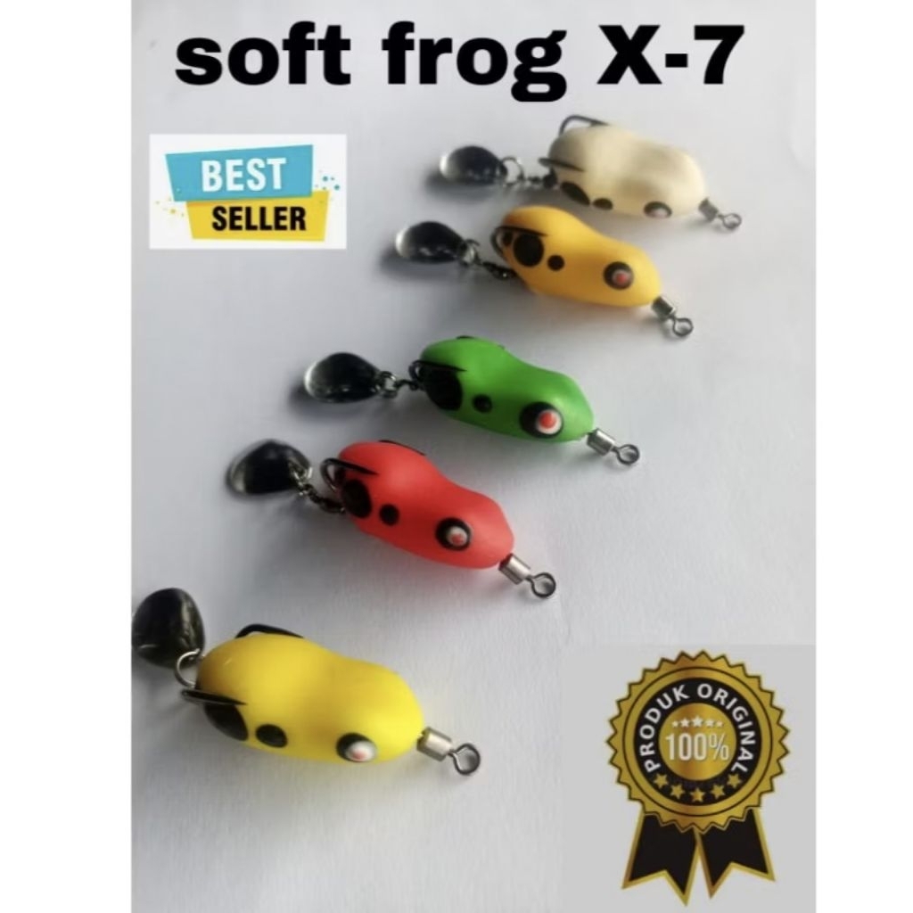 [VFV Gallery] Lure Soft Frog Kincir Umpan Pancing Casting Ikan Gabus Panjang 3 cm